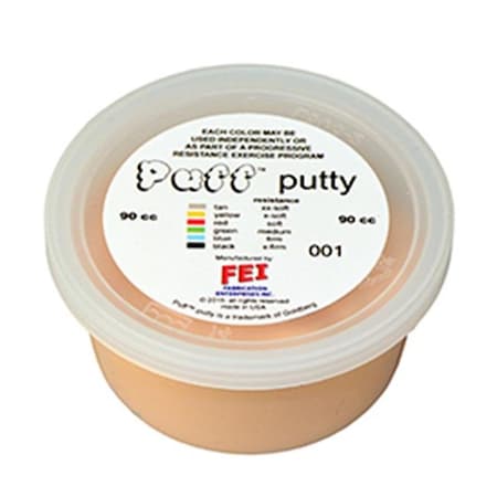 Fabrication Enterprises Fabrication Enterprises 10-1410 90cc Puff Lite Color-Coded Exercise Putty; 2X-Soft; Tan 10-1410